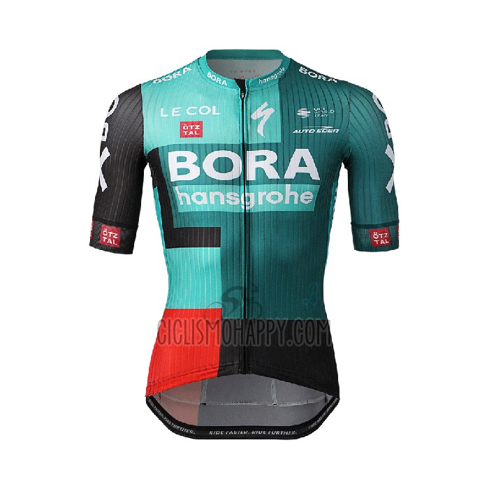 Bora-Hansgrone Cycling Jersey Bib Short 2022 Short Sleeve Green Red